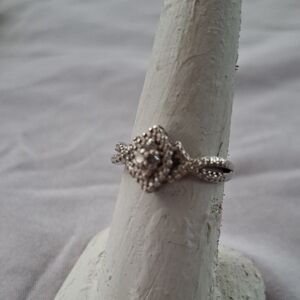 Elegant DIAMOND Silver Women's Ring